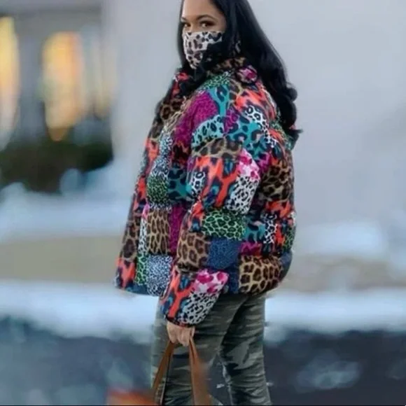 SHEIN leopard puffer coat - Picture 5 of 9